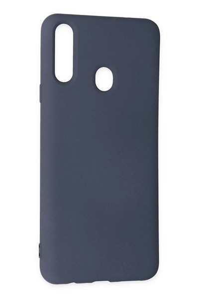 Mey İthalat®  Samsung Galaxy A20S Kılıf Nano içi Kadife Silikon - Gri