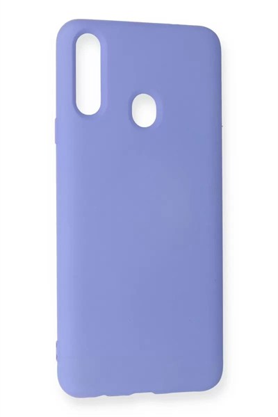 Mey İthalat®  Samsung Galaxy A20S Kılıf Nano içi Kadife Silikon - Lila