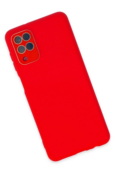 Mey İthalat®  Samsung Galaxy A22 Kılıf Lansman Glass Kapak - Kırmızı