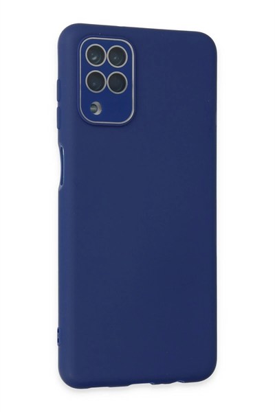 Mey İthalat®  Samsung Galaxy A22 Kılıf Lansman Glass Kapak - Sky Blue