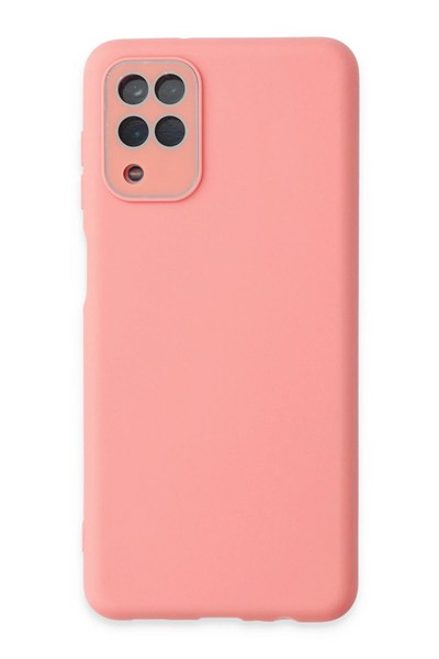 Mey İthalat®  Samsung Galaxy A22 Kılıf Lansman Glass Kapak - Pembe