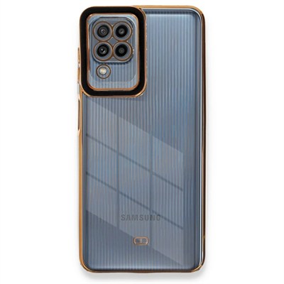 Mey İthalat®  Samsung Galaxy A22 Kılıf Liva Lens Silikon - Siyah