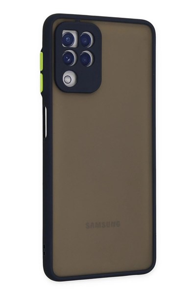 Mey İthalat®  Samsung Galaxy A22 Kılıf Montreal Silikon Kapak - Lacivert