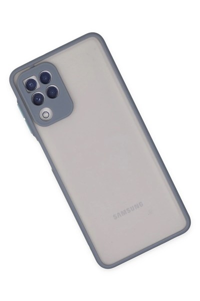 Mey İthalat®  Samsung Galaxy A22 Kılıf Montreal Silikon Kapak - Gri