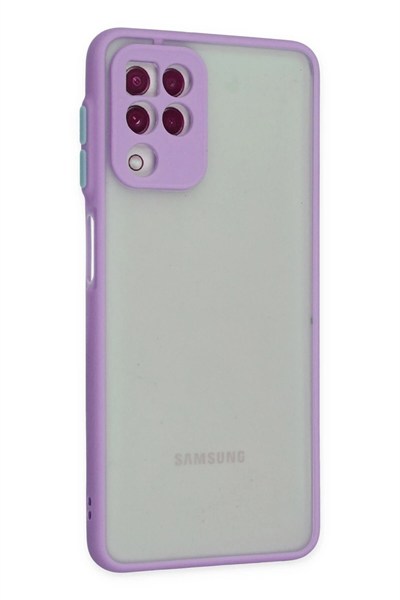 Mey İthalat®  Samsung Galaxy A22 Kılıf Montreal Silikon Kapak - Mor
