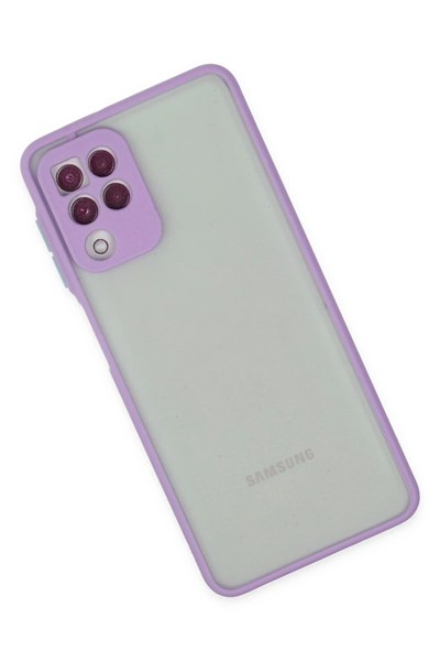 Mey İthalat®  Samsung Galaxy A22 Kılıf Montreal Silikon Kapak - Mor