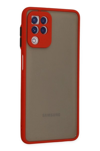Mey İthalat®  Samsung Galaxy A22 Kılıf Montreal Silikon Kapak - Kırmızı