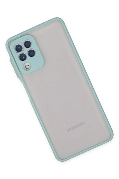 Mey İthalat®  Samsung Galaxy A22 Kılıf Montreal Silikon Kapak - Turkuaz