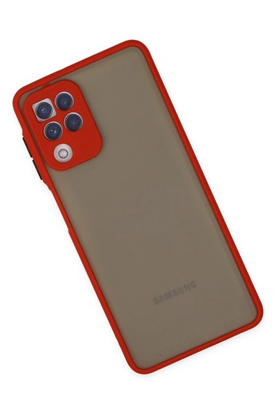 Mey İthalat®  Samsung Galaxy A22 Kılıf Montreal Silikon Kapak - Kırmızı