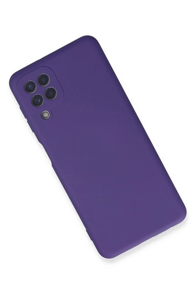 Mey İthalat®  Samsung Galaxy A22 Kılıf Nano içi Kadife Silikon - Mor