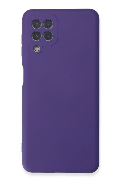 Mey İthalat®  Samsung Galaxy A22 Kılıf Nano içi Kadife Silikon - Mor