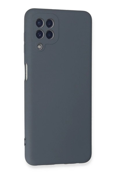 Mey İthalat®  Samsung Galaxy A22 Kılıf Nano içi Kadife Silikon - Gri