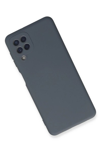 Mey İthalat®  Samsung Galaxy A22 Kılıf Nano içi Kadife Silikon - Gri