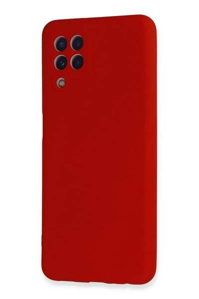 Mey İthalat®  Samsung Galaxy A22 Kılıf Nano içi Kadife Silikon - Kırmızı