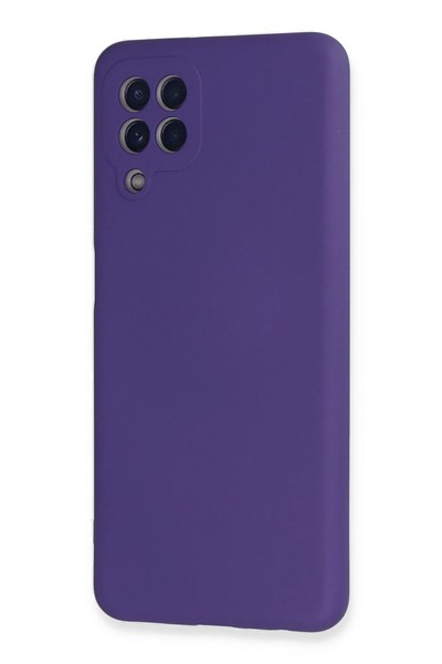 Mey İthalat®  Samsung Galaxy A22 Kılıf Nano içi Kadife Silikon - Mor