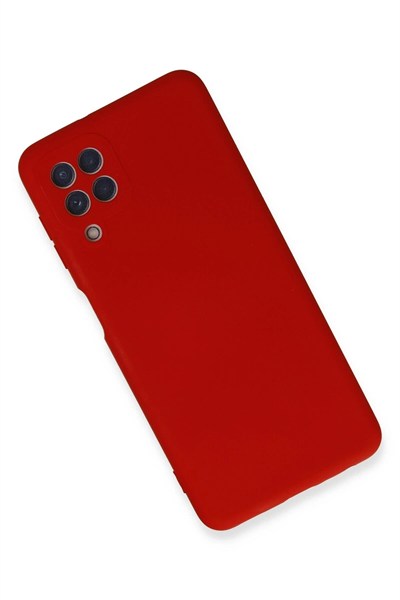 Mey İthalat®  Samsung Galaxy A22 Kılıf Nano içi Kadife Silikon - Kırmızı