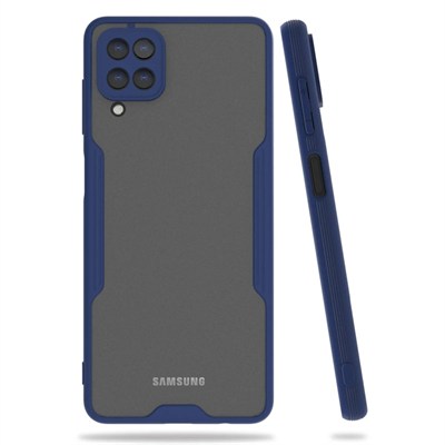 Mey İthalat®  Samsung Galaxy A22 Kılıf Platin Silikon - Lacivert