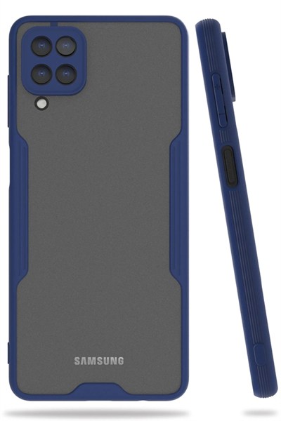 Mey İthalat®  Samsung Galaxy A22 Kılıf Platin Silikon - Lacivert