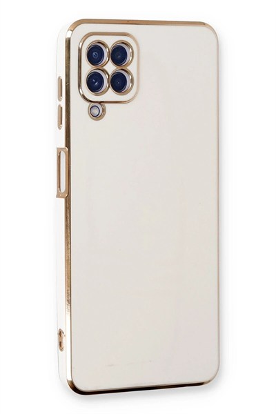 Mey İthalat®  Samsung Galaxy A22 Kılıf Volet Silikon - Beyaz