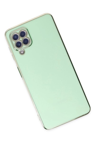Mey İthalat®  Samsung Galaxy A22 Kılıf Volet Silikon - Açık Yeşil
