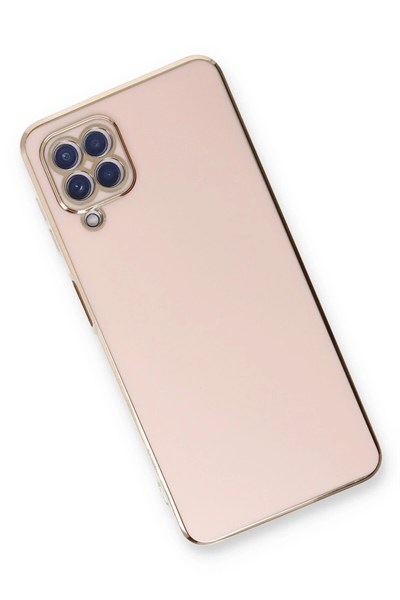 Mey İthalat®  Samsung Galaxy A22 Kılıf Volet Silikon - Pembe