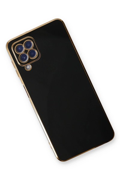 Mey İthalat®  Samsung Galaxy A22 Kılıf Volet Silikon - Siyah