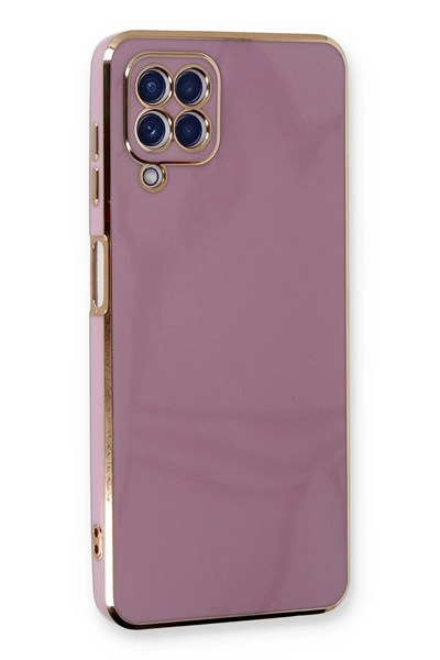 Mey İthalat®  Samsung Galaxy A22 Kılıf Volet Silikon - Mor
