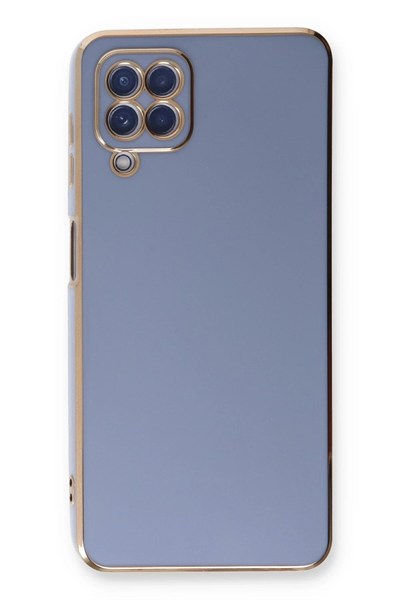 Mey İthalat®  Samsung Galaxy A22 Kılıf Volet Silikon - Mavi