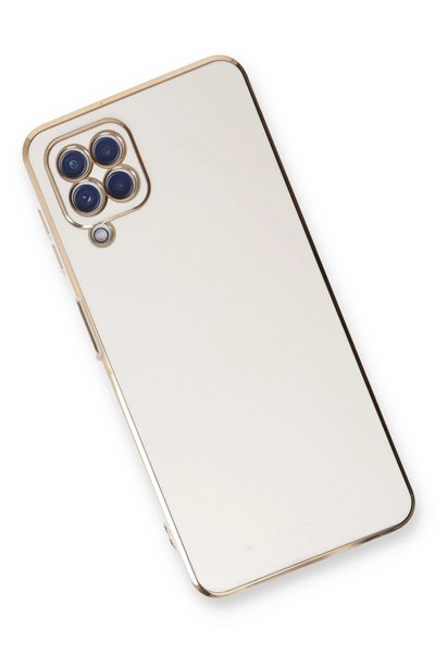 Mey İthalat®  Samsung Galaxy A22 Kılıf Volet Silikon - Beyaz