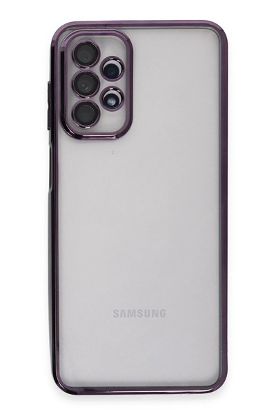 Mey İthalat®  Samsung Galaxy A23 4G Kılıf  Lensli Silikon - Mor