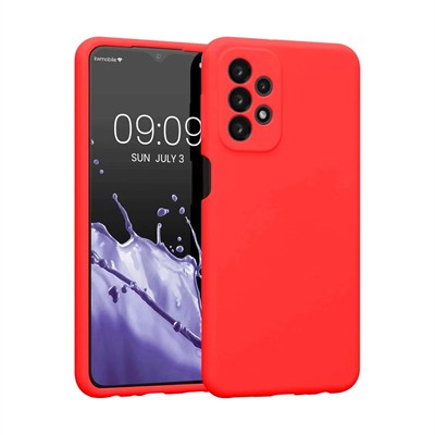 Mey İthalat®  Samsung Galaxy A23 4G Kılıf First Silikon - Kırmızı