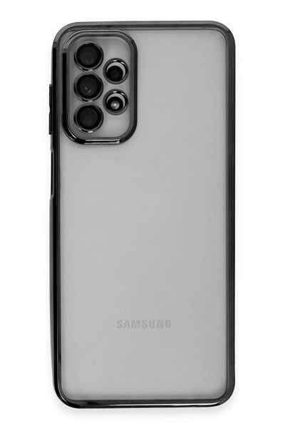 Mey İthalat®  Samsung Galaxy A23 4G Kılıf  Lensli Silikon - Siyah