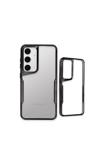 Mey İthalat®  Samsung Galaxy A24 4G Kılıf Boyi Silikon Kapak - Siyah