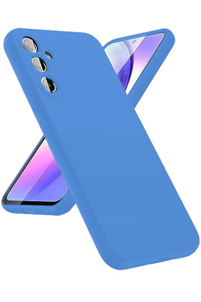 Mey İthalat®  Samsung Galaxy A24 4G Kılıf First Silikon - Mavi