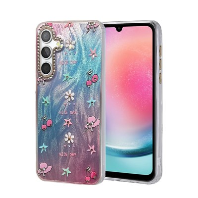 Mey İthalat®  Samsung Galaxy A24 4G Kılıf Blade Aynalı Desenli Kapak - Desen 4