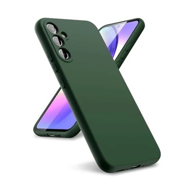 Mey İthalat®  Samsung Galaxy A24 4G Kılıf First Silikon - Koyu Yeşil