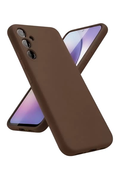 Mey İthalat®  Samsung Galaxy A24 4G Kılıf First Silikon - Kahverengi