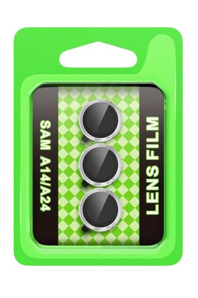 Mey İthalat®  Samsung Galaxy A24 4G Raze Metal Kamera Lens - Gümüş