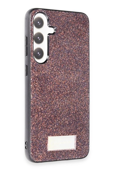 Mey İthalat®  Samsung Galaxy A25 5G Bright Simli Kapak - Derin Mor