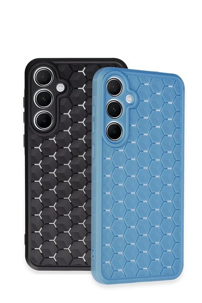 Mey İthalat®  Samsung Galaxy A25 5G Kılıf Petek Silikon Kapak - Mavi