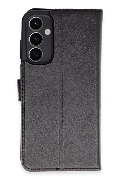 Mey İthalat®  Samsung Galaxy A25 5G Kılıf Trend S Plus Kapaklı Kılıf - Siyah
