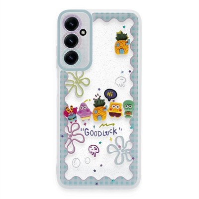 Mey İthalat®  Samsung Galaxy A25 5G Kılıf Sweet Desenli Silikon Kapak - Açık Mavi