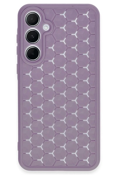 Mey İthalat®  Samsung Galaxy A25 5G Kılıf Petek Silikon Kapak - Lila