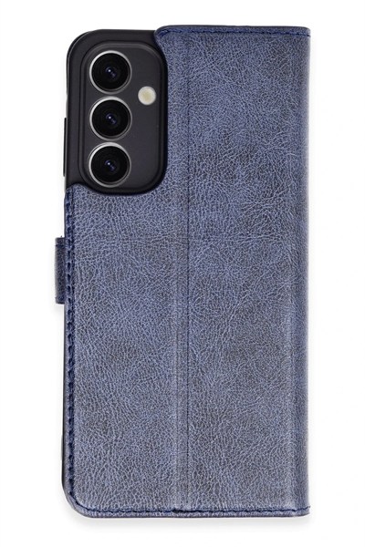 Mey İthalat®  Samsung Galaxy A25 5G Kılıf Trend S Plus Kapaklı Kılıf - Lacivert