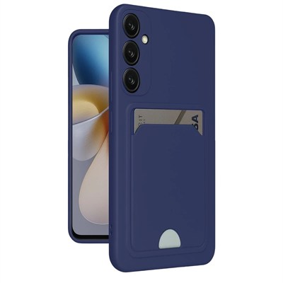 Mey İthalat®  Samsung Galaxy A25 5G Kılıf Kelvin Kartvizitli Silikon - Lacivert