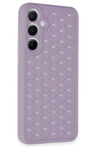 Mey İthalat®  Samsung Galaxy A25 5G Kılıf Petek Silikon Kapak - Lila