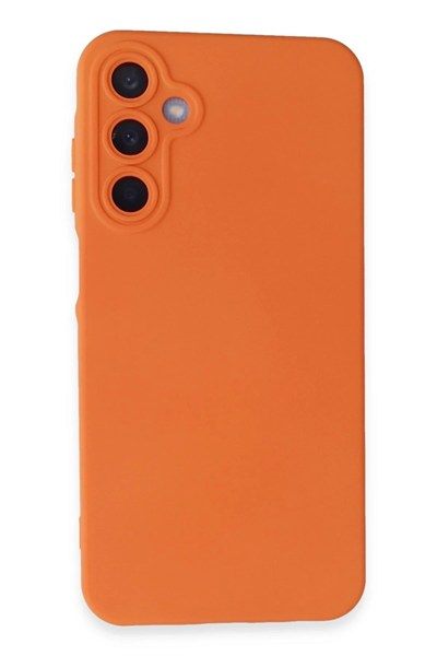 Mey İthalat®  Samsung Galaxy A25 5G Kılıf Nano içi Kadife Silikon - Turuncu