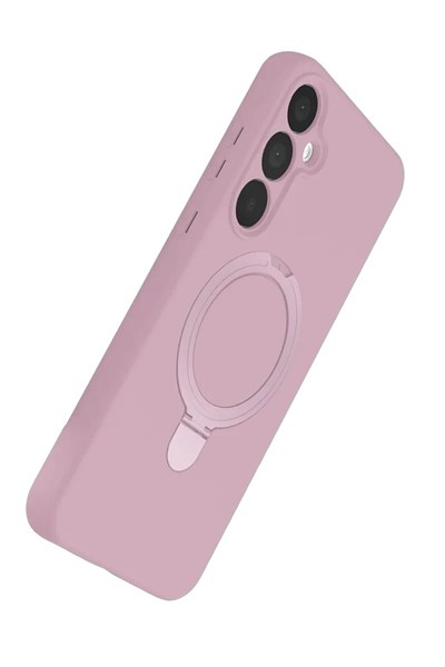 Mey İthalat®  Samsung Galaxy A25 5G Regal Magsafe Standlı Kapak - Açık Pembe