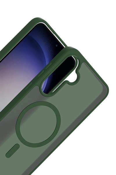 Mey İthalat®  Samsung Galaxy A26 Jota Magsafe Kapak - Koyu Yeşil