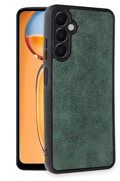 Mey İthalat®  Samsung Galaxy A26 Kılıf Aras Deri Kapak - Koyu Yeşil